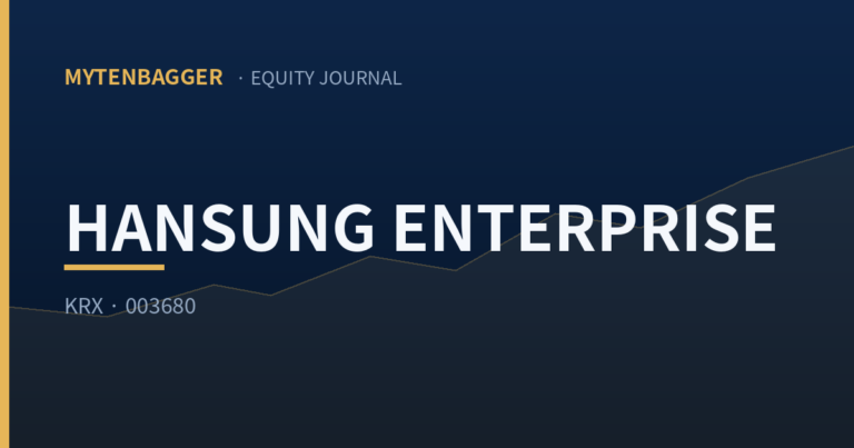Hansung Enterprise Stock: I Cheer the Crab Stick, I Don’t Buy