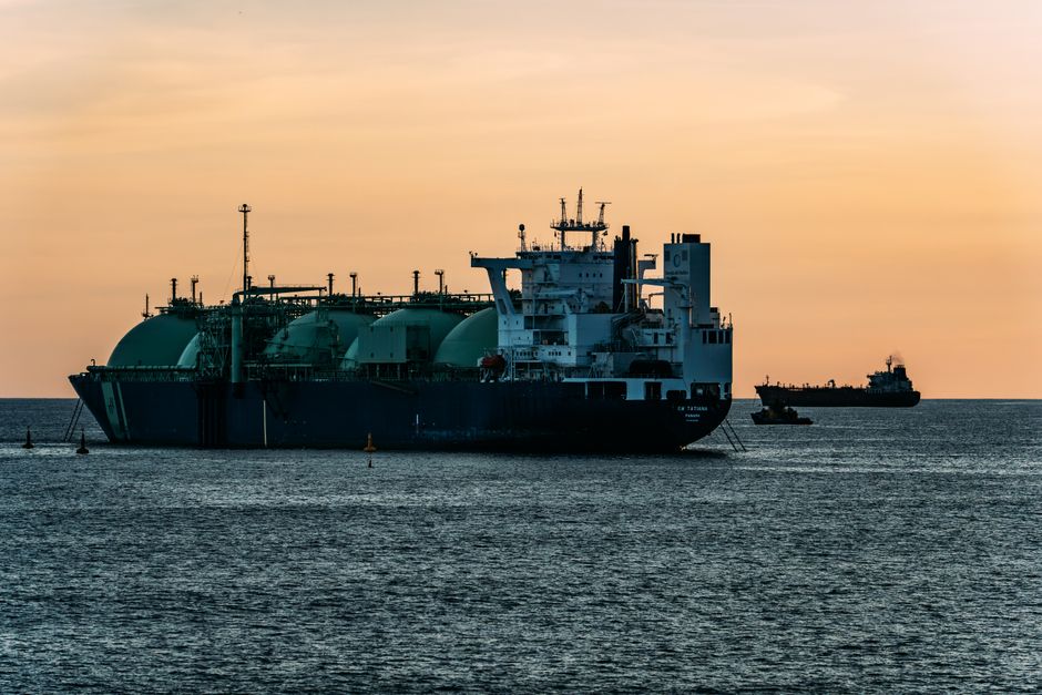 An LNG carrier underway at sea (stock image)