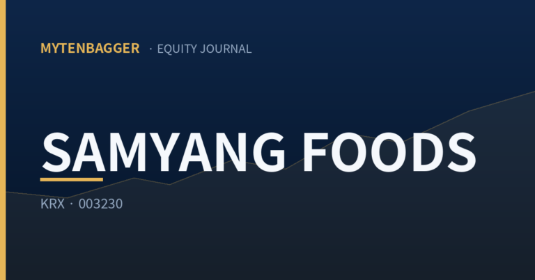 Samyang Foods Stock: I Bet on Capacity, Not Buldak Hype