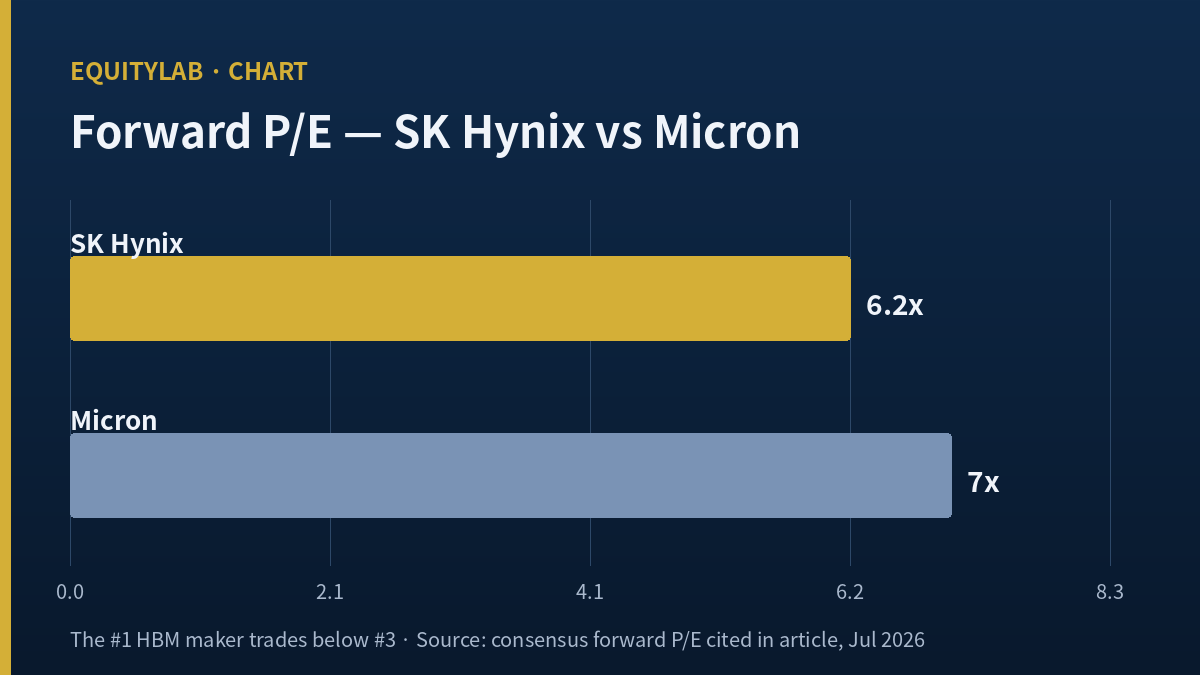 SK Hynix Nasdaq ADR versus Micron forward P/E gap