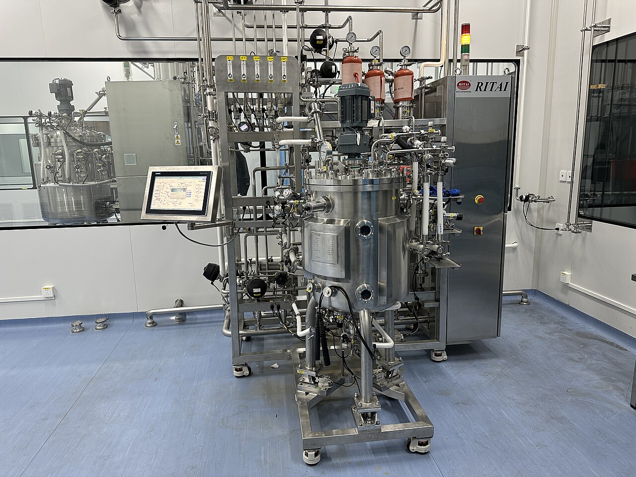 Stainless steel bioreactor for biopharmaceutical production reference photo