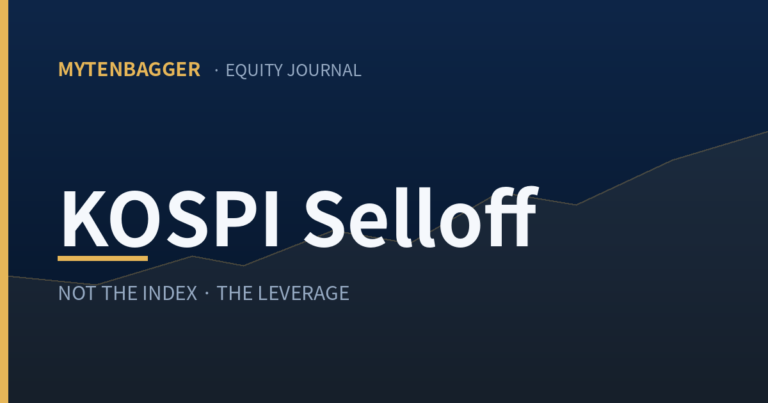The KOSPI Selloff Wasn’t the Index — It Was the Leverage