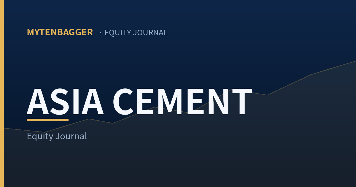 Asia Cement stock equity journal featured image