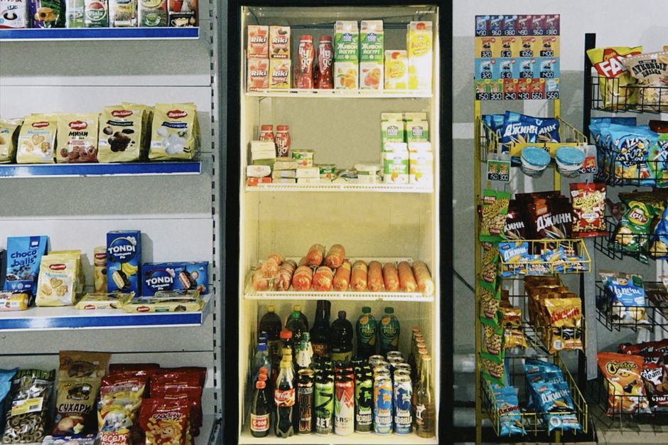 BGF Retail stock article image of a small store snack aisle interior
