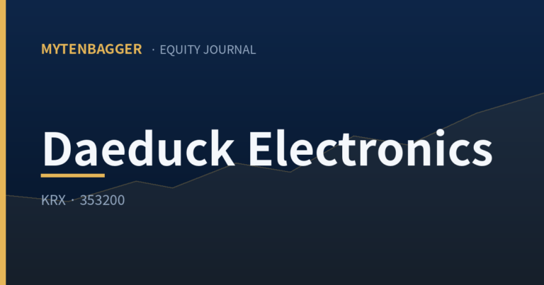 Daeduck Electronics stock analysis cover card