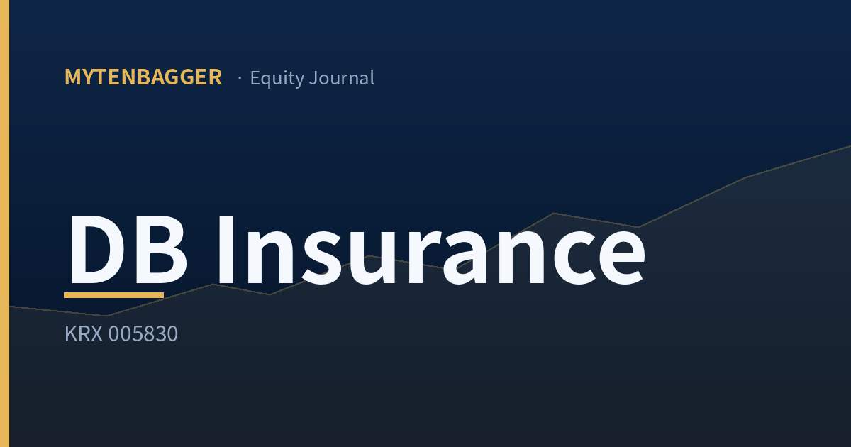 DB Insurance stock analysis cover image — Mytenbagger Equity Journal