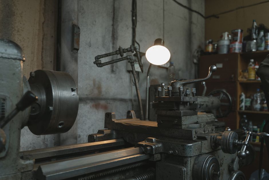 A lathe in a small machine shop — SME loans make up much of IBK's balance sheet