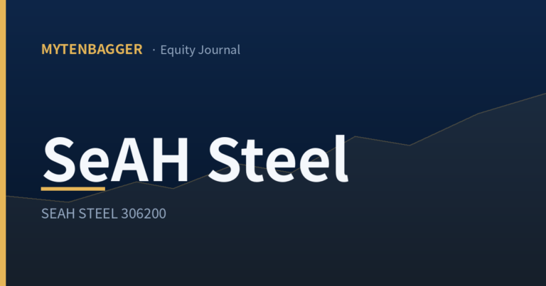 SeAH Steel Q2 2026 operating cash flow sign reversal chart (KRX 306200)