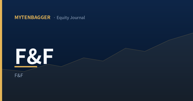 F&F stock analysis cover image for MyTenbagger Equity Journal
