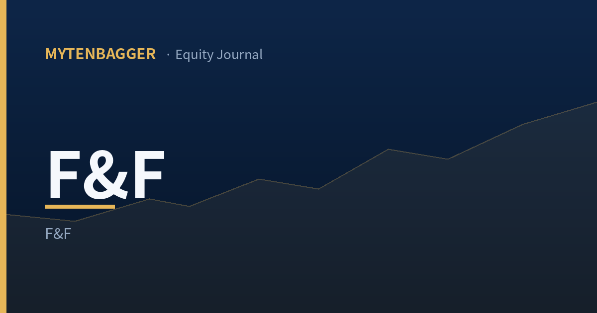 F&F stock analysis cover image for MyTenbagger Equity Journal