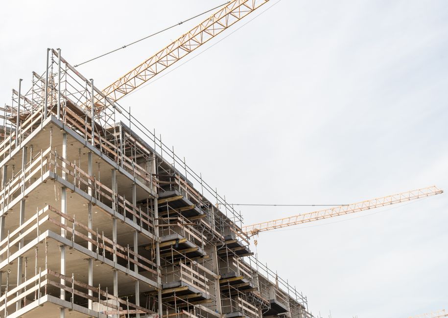 GS E&C stock analysis illustration showing a generic construction project