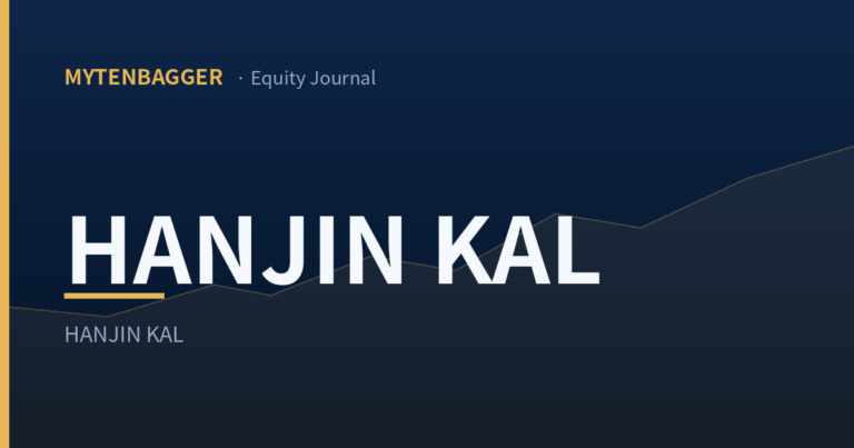 Hanjin KAL stock analysis — MyTenbagger Equity Journal cover