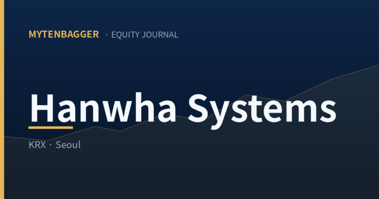 Hanwha Systems stock journal cover image