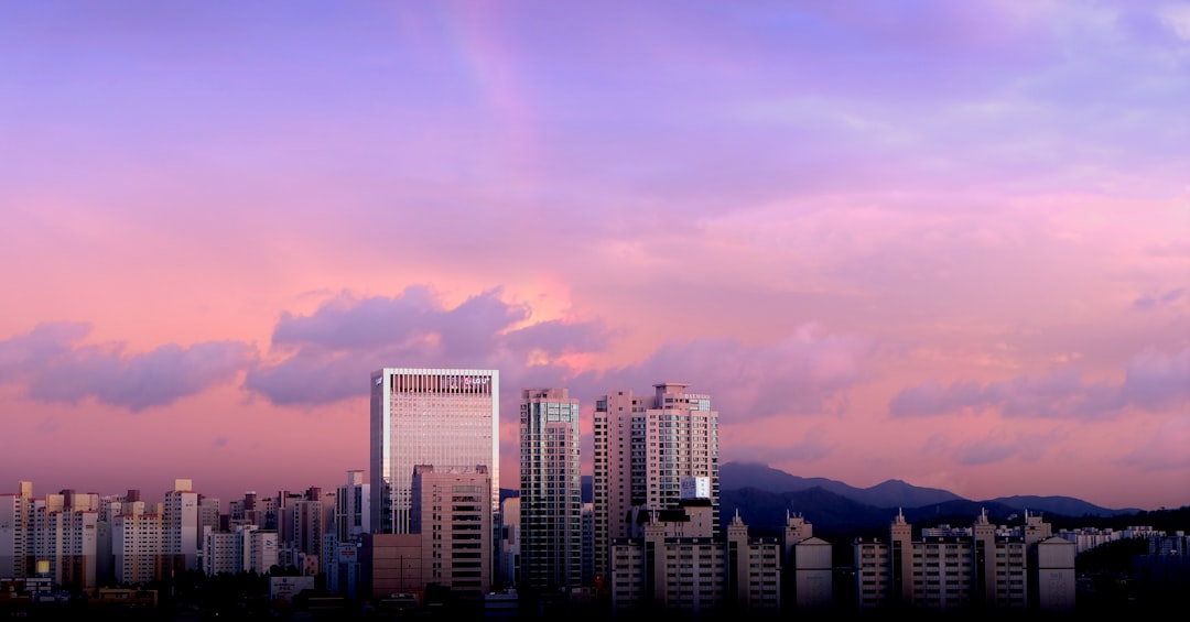 Hyundai Marine stock context image of the Seoul skyline at dusk