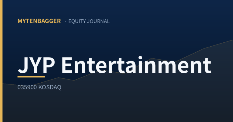 JYP Entertainment equity journal cover