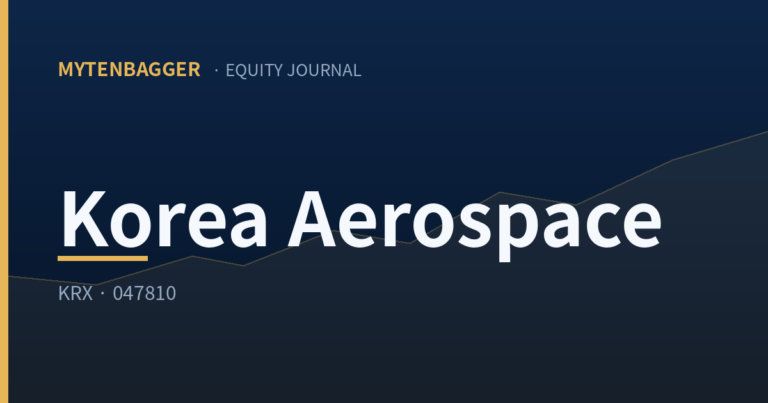Korea Aerospace Stock: The Multiple Rose While the Price Fell
