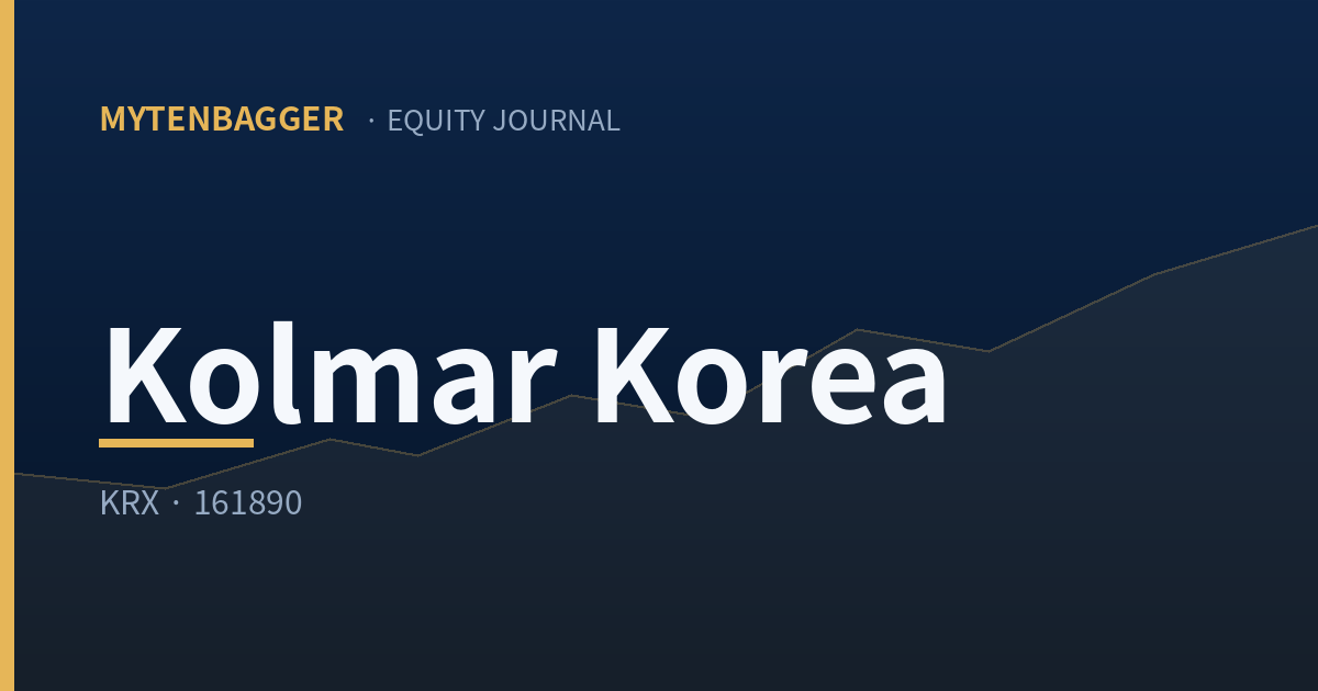 Kolmar Korea stock analysis cover image