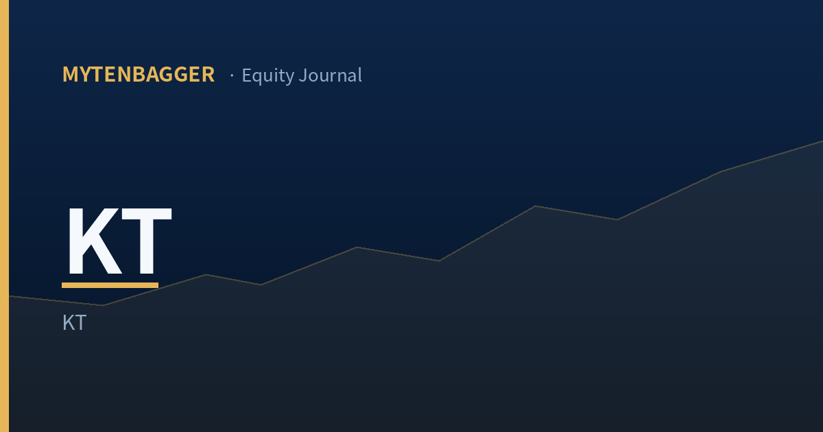KT stock analysis — MyTenbagger equity journal cover image