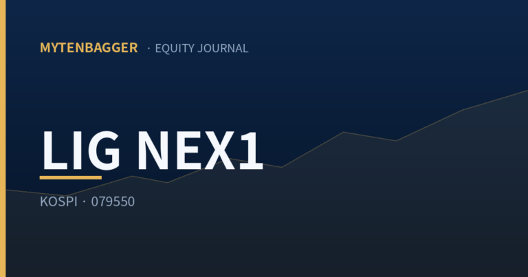 LIG Nex1 Stock Rose Half as Much as the KOSPI Rebound