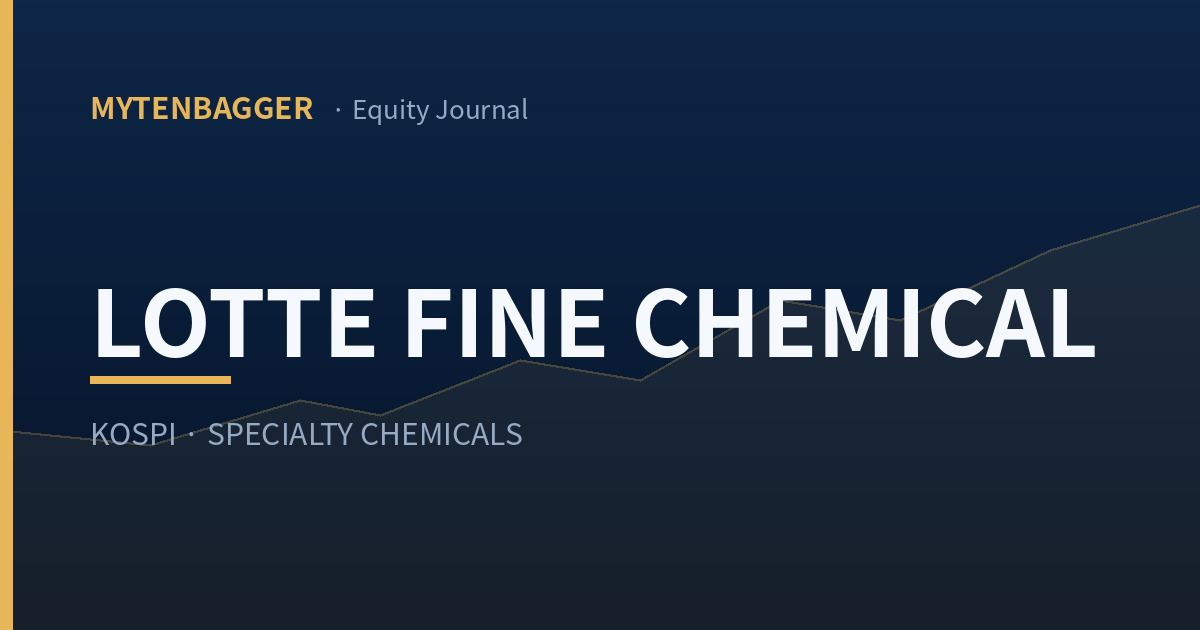 Lotte Fine Chemical Stock and the Segment That Lost Money