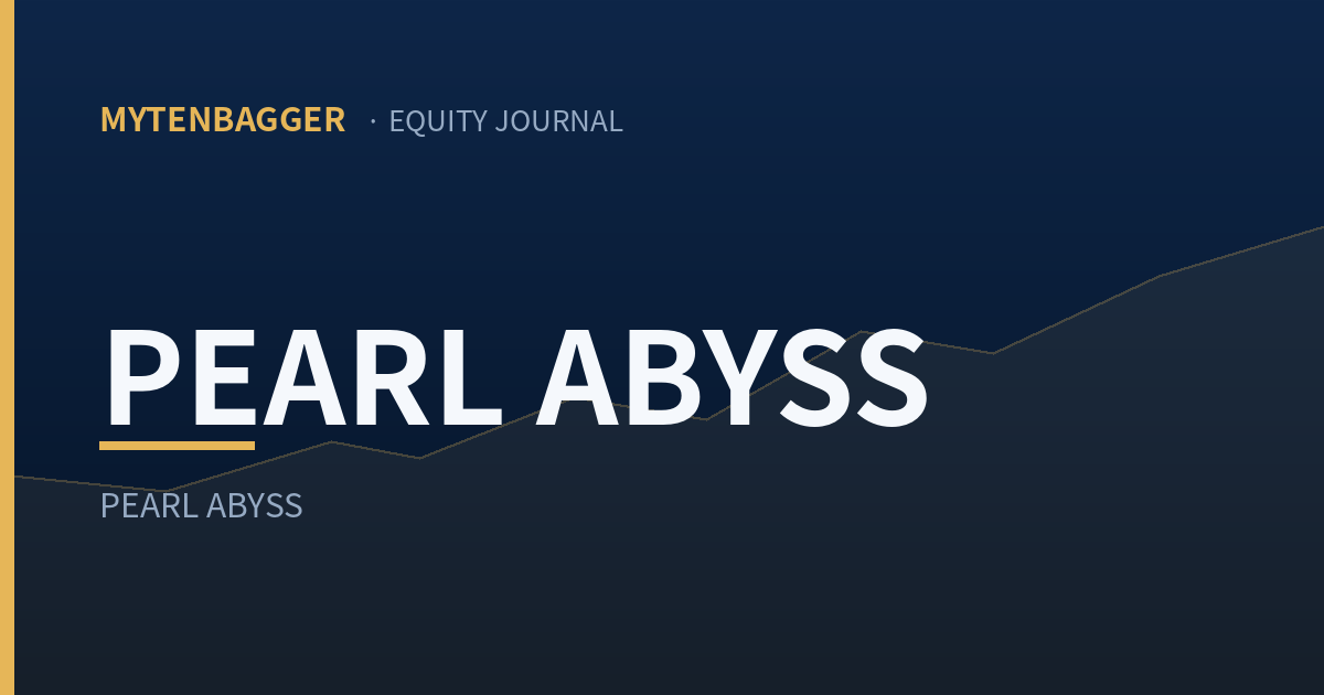 Cover image for an equity journal entry on Pearl Abyss stock