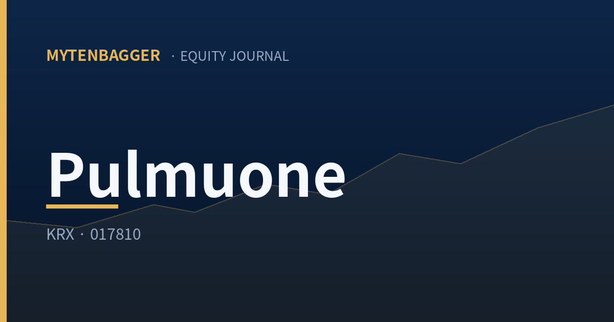 Pulmuone stock analysis brand card, KRX 017810