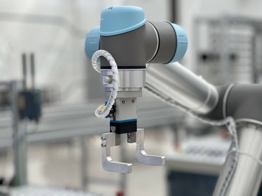 Rainbow Robotics stock analysis reference image of a collaborative robot arm close-up
