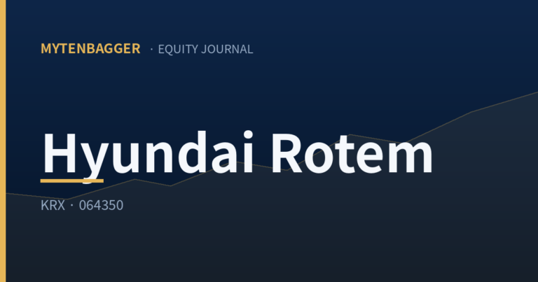 Hyundai Rotem Stock: Record Backlog, Halved Share Price — My Read
