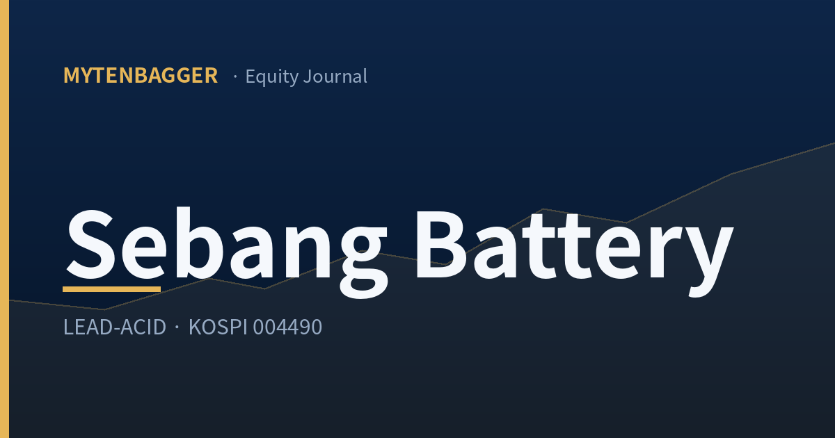 Sebang Battery Stock Funds Lithium Out of Lead Margins