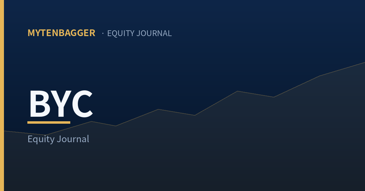 BYC stock equity journal thumbnail