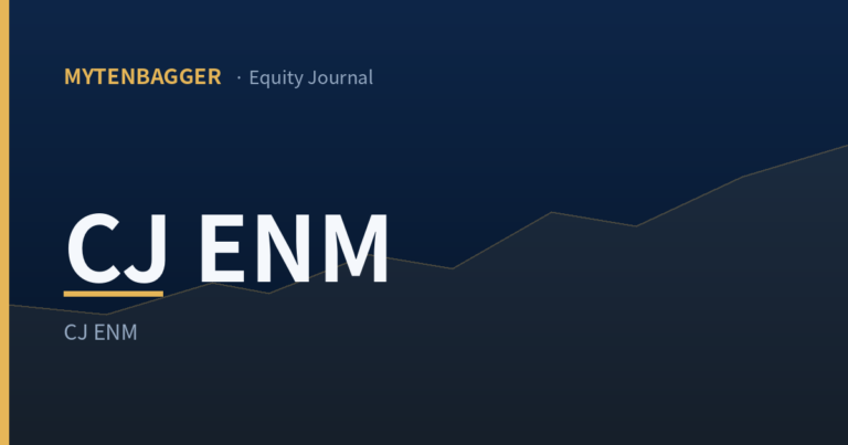 Cover image for a CJ ENM stock note on cash flow and the balance sheet