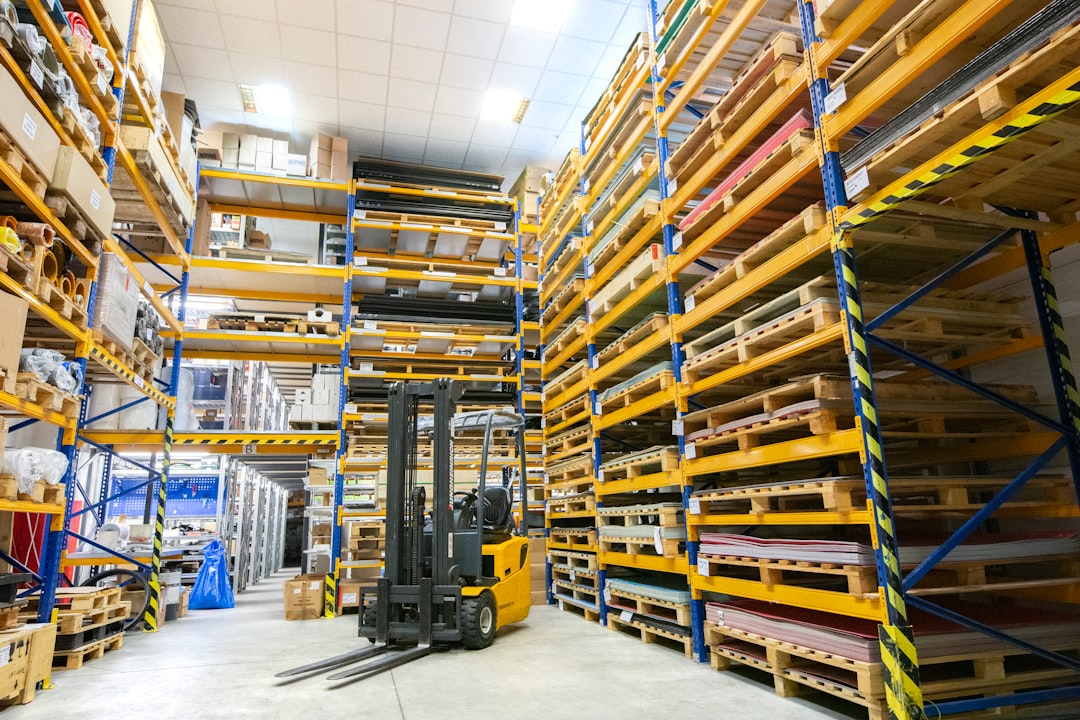 CJ Freshway stock analysis background showing pallet racking and a forklift in a bulk distribution warehouse