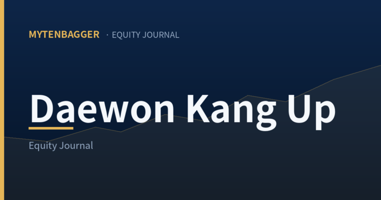 Daewon Kang Up Stock and Five Years of One Rising Line