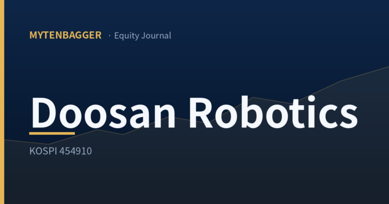 Doosan Robotics stock analysis cover image, MyTenbagger Equity Journal
