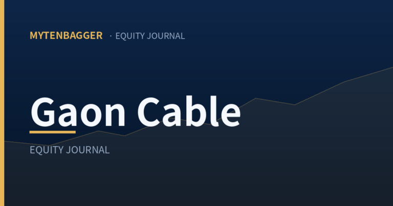 Gaon Cable equity journal cover image — MyTenbagger
