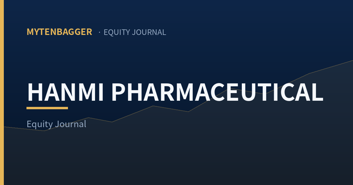 Hanmi Pharmaceutical stock journal cover image