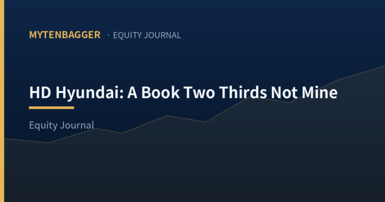 HD Hyundai stock analysis thumbnail: a book two thirds not mine