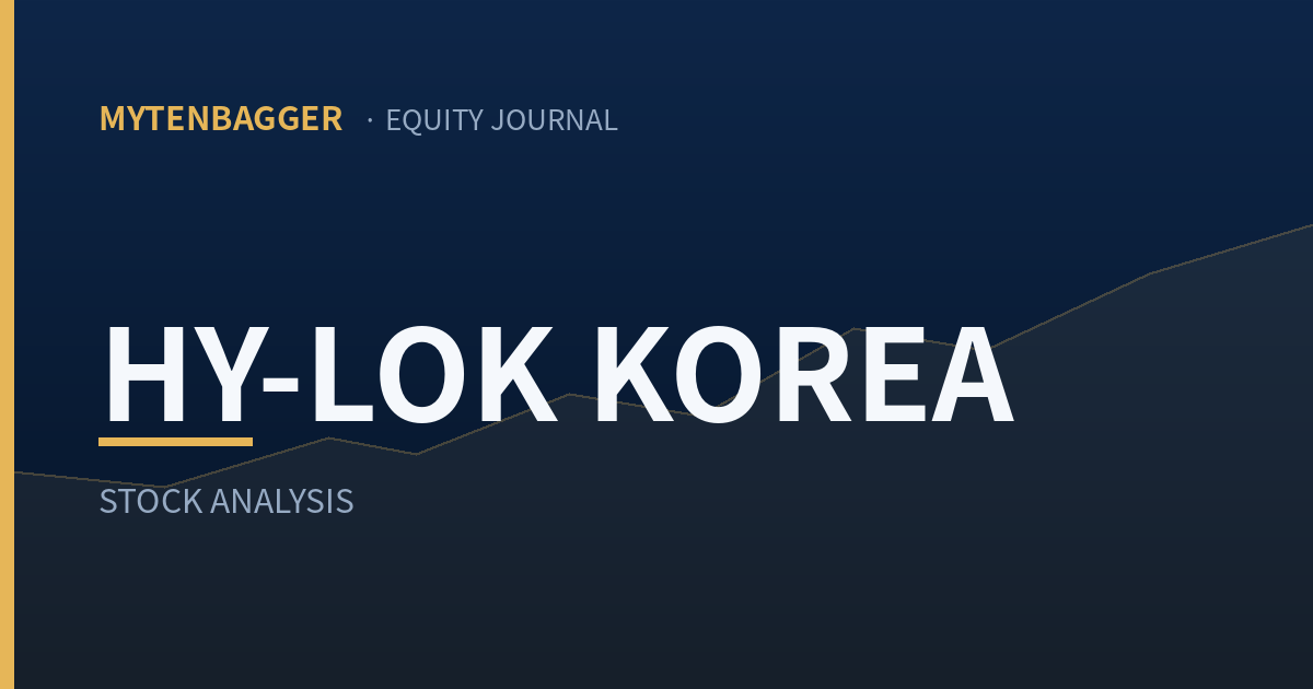 Hy-Lok Stock and the Margin Line I Could Not Reproduce