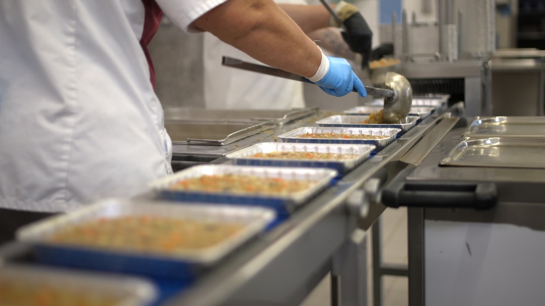 Corporate cafeteria serving line