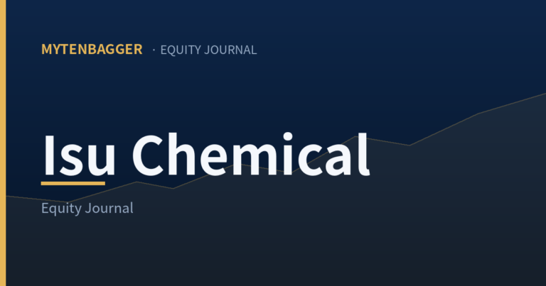 Isu Chemical Stock and Four Balance Sheets: Only One Grew