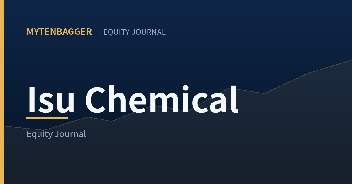 Isu Chemical Stock and Four Balance Sheets: Only One Grew