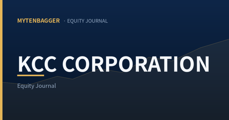 KCC Corporation stock journal cover image