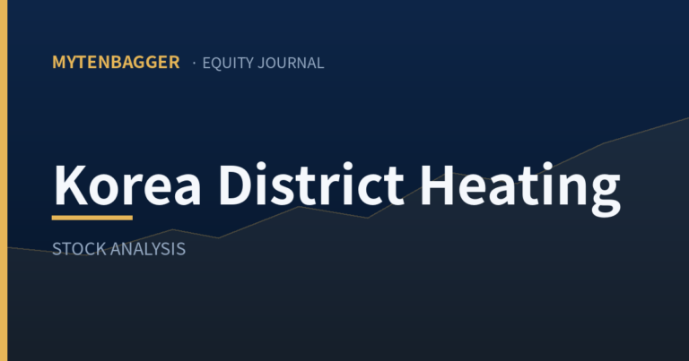 Mytenbagger equity journal brand card for Korea District Heating
