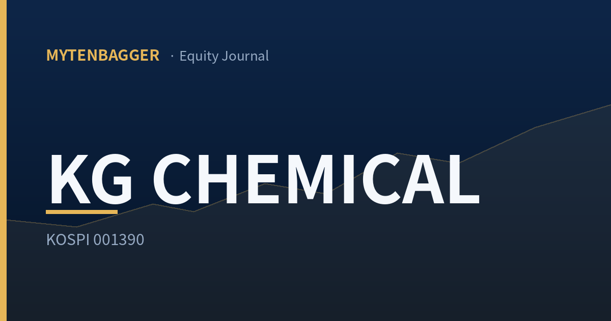 KG Chemical Stock and a Deadline It Wrote Itself