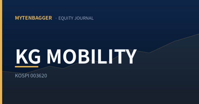 KG Mobility Stock and Four Years Under One Percent