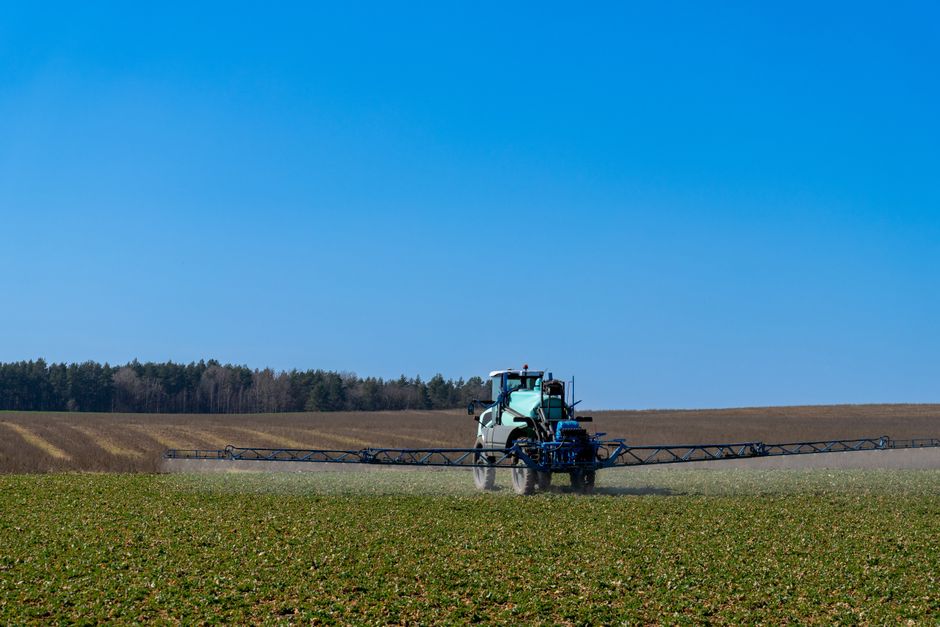 Kyung Nong earnings story opening image of a boom sprayer working across a field