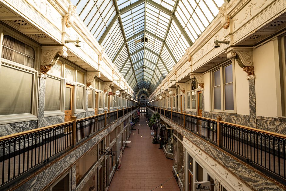 Retail arcade interior of the kind held by Lotte REIT stock
