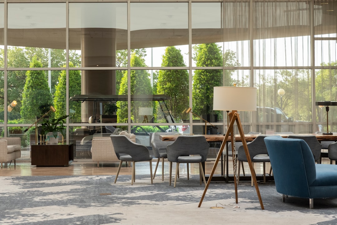 Hotel lobby interior similar to assets behind Lotte REIT stock