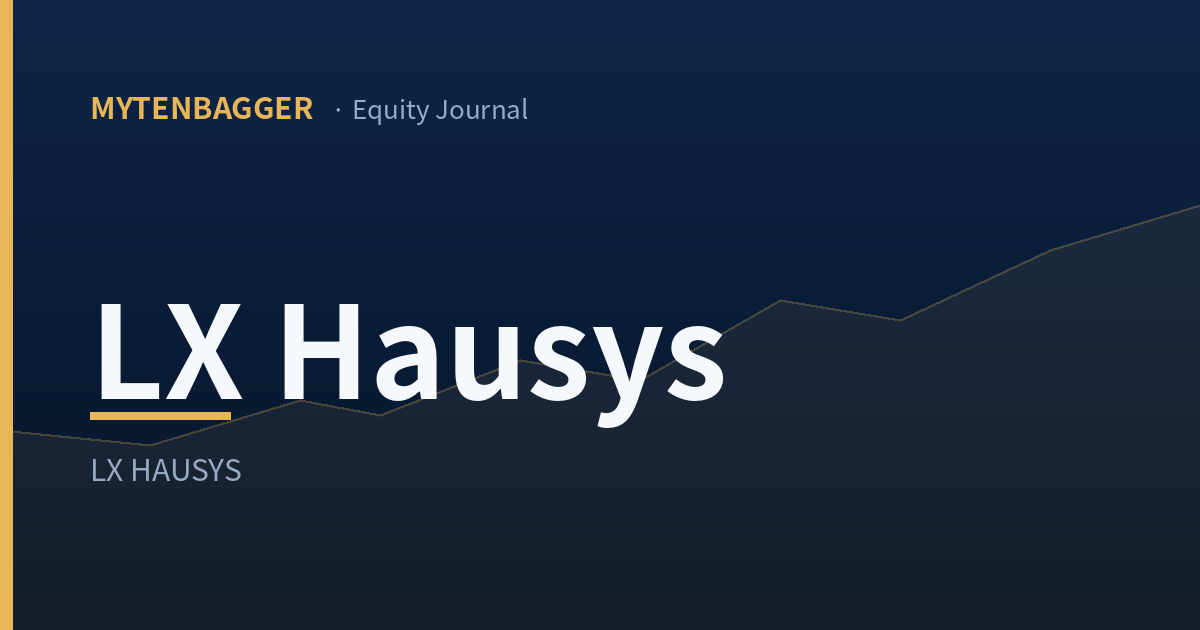 LX Hausys equity journal cover card - Mytenbagger