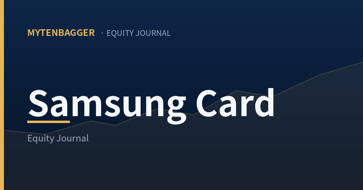Samsung Card stock: derived funding rate by period, equity journal cover image